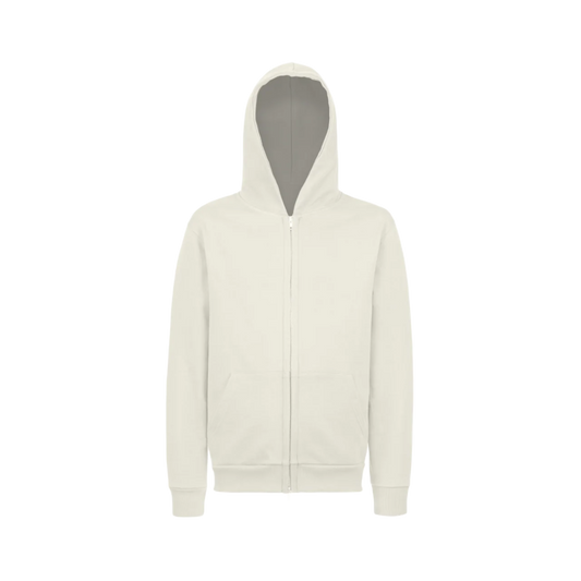 Vintage White Zip Hoodie